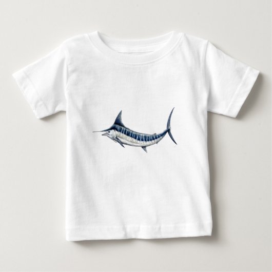 Marlin azul-redbubble ベビーTシャツ (正面)
