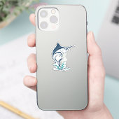 Marlin - Ocean Leaper - フラットアート シール (スマートフォン)