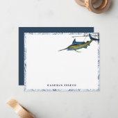 Marlin Sign Stationeryノートカード ノートカード (正面/裏面インサイチュ)