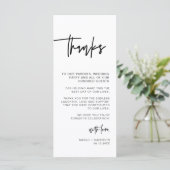 MARLOのコンテンポラリーはっきりした結婚テーブルに感謝 メニュー (スタンド正面)