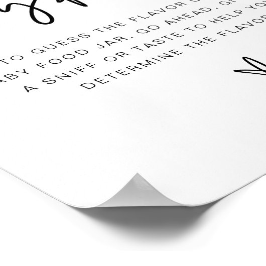 MARLOはっきりしたがベビーフードゲームポスターを推測 ポスター (角)