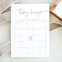 MARLOほこりっぽいバラボホベイビーシャワービンゴゲームカード 招待状