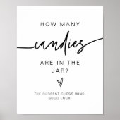 MARLOキャンディはっきりしたーの赤ちゃんシャワーゲームの数 ポスター (正面)