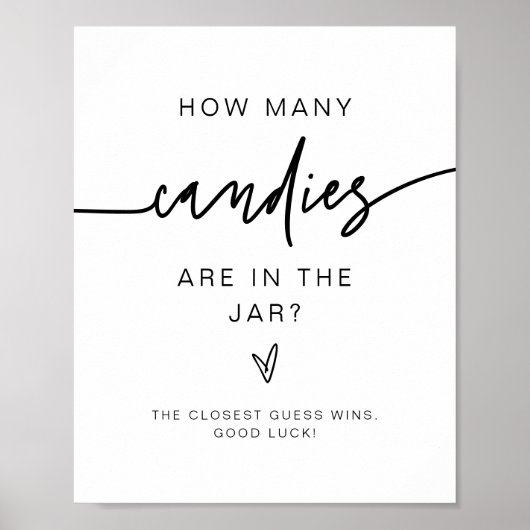 MARLOキャンディはっきりしたーの赤ちゃんシャワーゲームの数 ポスター (正面)