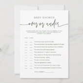 MARLOボヘミアン緑のベビーシャワーゲームの下 招待状 (正面)