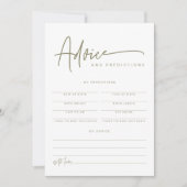 MARLOボホオリーブグリーンベビーアドバイス&予測 招待状 (正面)