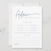 MARLOボホダスティブルーベビーアドバイスと予測 招待状 (正面)