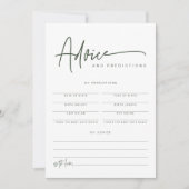 MARLOボホフォレストグリーンベビーアドバイス&予測 招待状 (正面)