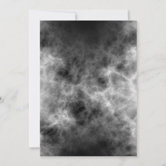 MARLOミニマモダンリストブラック&ホワイトベビーシャワー 招待状 (裏面)