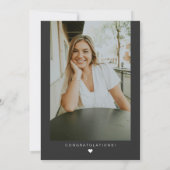 MARLOミニマルハート写真彼女はそれを卒業した 招待状 (裏面)