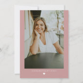 MARLOミニマル赤面写真卒業 招待状 (裏面)