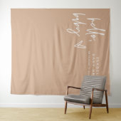 MARLOモダンハートボヘミアンベージュベイビーシャワー タペストリー (インサイチュ(横))