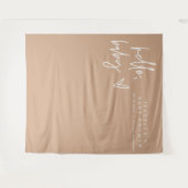 MARLOモダンハートボヘミアンベージュベイビーシャワー タペストリー (正面(横))