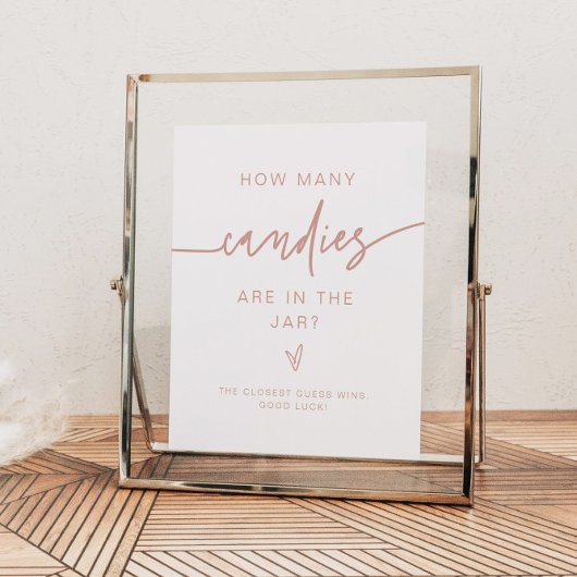 MARLO赤面ピンクキャンディーズ赤ちゃんシャワーゲーム ポスター