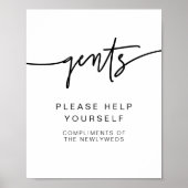 MARLO はっきりした Gentsバスルームモダントイレタリーポスター ポスター (正面)