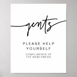 MARLO はっきりした Gentsバスルームモダントイレタリーポスター ポスター