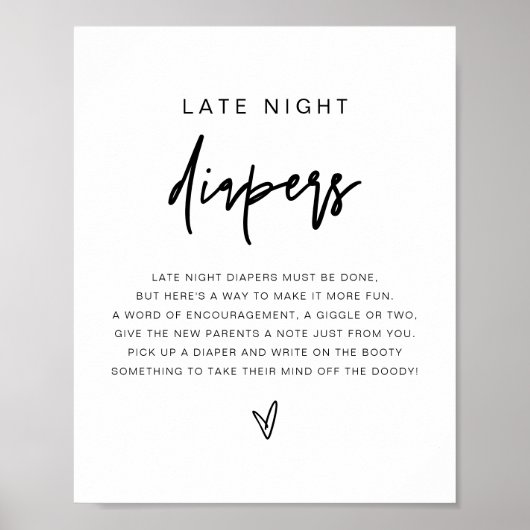 MARLO はっきりした Late Night Diapersゲーモダンムポスター ポスター (正面)
