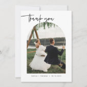 MARLO はっきりした Photoコンテンポラリー結婚s Thank You 招待状 (正面)