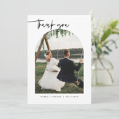 MARLO はっきりした Photoコンテンポラリー結婚s Thank You 招待状 (スタンド正面)