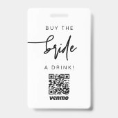 MARLO コンテンポラリー買 A Drink QR Code バッジ (Front)