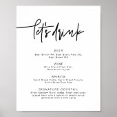 MARLO ボルドーコンテンポラリー Let's Drink バーメニュー ポスト ポスター (正面)