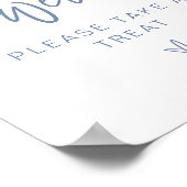 MARLO モダン Boho Dusty Blueベビーは甘いサイン ポスター (角)