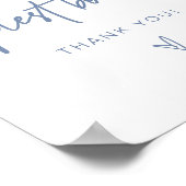 MARLO モダン Boho Dusty Blue Guestbookサイン ポスター (角)