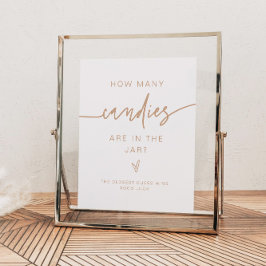 MARLO Beigeキャンディーの赤ちゃんシャワーゲームの数 ポスター