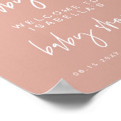 MARLO Boho赤面ピンクシャワー歓迎ポスター ポスター (角)