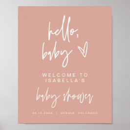 MARLO Boho赤面ピンクシャワー歓迎ポスター ポスター