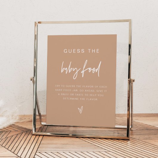 MARLO Boho Beige Guess theベビーフードゲーム ポスター