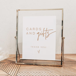 MARLO Boho Earthトーンベージュカード&ギフトサイン ポスター