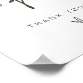 MARLO Boho Forestグリーンピンクカード&ギフトサイン ポスター (角)