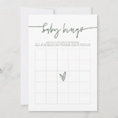 MARLO Boho Forestグリーンベイビーシャワービンゴゲーム 招待状 (正面)