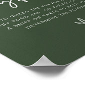 MARLO Boho Forest Green Guess theベビーフードゲーム ポスター (角)