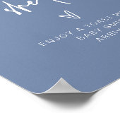 MARLO Dusty Blue Bohemian彼女のポップ・アートのポップサイン ポスター (角)