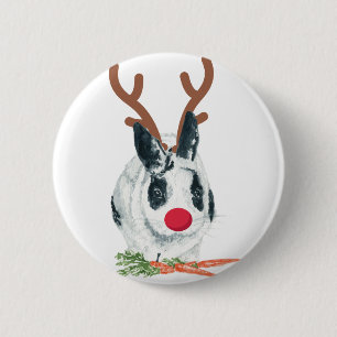 Marlon Bundoのクリスマスのルドルフボタン 缶バッジ