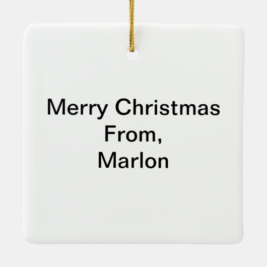 Marlon Bundoのクリスマスプレゼントのオーナメント セラミックオーナメント (裏面)
