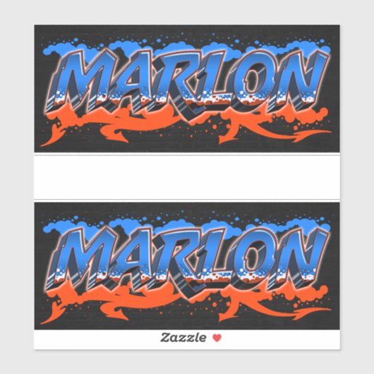Marlon Vorname Name Graffiti Aufkleber Sticker シール (シート)