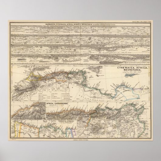 Marmarica, Cyrenaica，アフリカ，ヌミディア ポスター (正面)