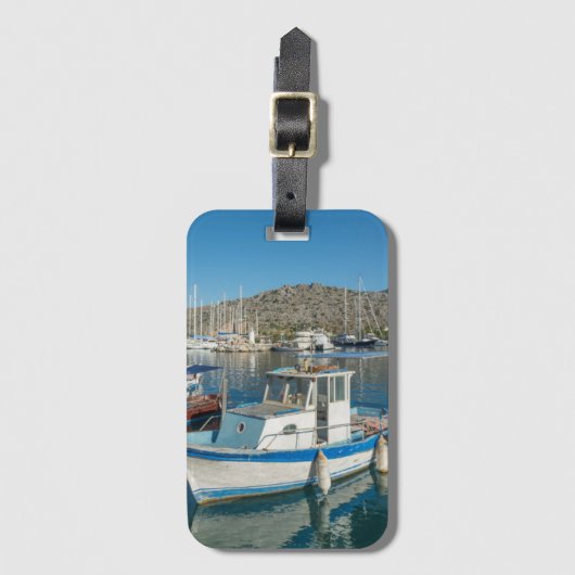 Marmaris、トルコの近くのBozburun港 ラゲッジタグ (正面縦)
