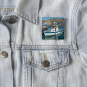 Marmaris、トルコの近くのBozburun港 缶バッジ (インサイチュ)