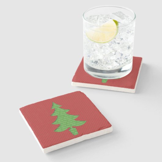 Mármol Stone Coaster - Arbol de Navidad ストーンコースター (横)