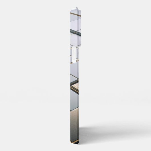 Marmor Gold Fliesen Luxus Geometrie iPhoneケース (右側面)