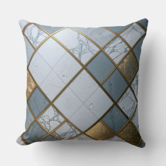 Marmor Gold Raster Luxus Geometrie クッション