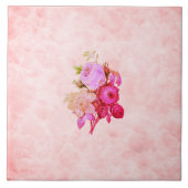 Marmor Marmo marble marbre Blumen rose Flowers タイル (正面)
