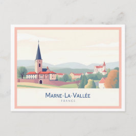 Marne-La-Vallée France Pastel Travel ポストカード