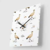 Marocain couleur crème Motif d'oiseaux スクエア壁時計 (傾斜)