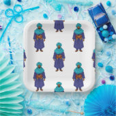 Marocain Touareg Man Motif ペーパープレート (パーティー)