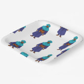 Marocain Touareg Man Motif ペーパープレート (傾斜あり)